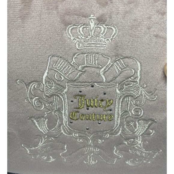 Juicy Couture Viral Juicy For All Crossbody Bag Pink Black Charm Purse Velour NW - Picture 3 of 11